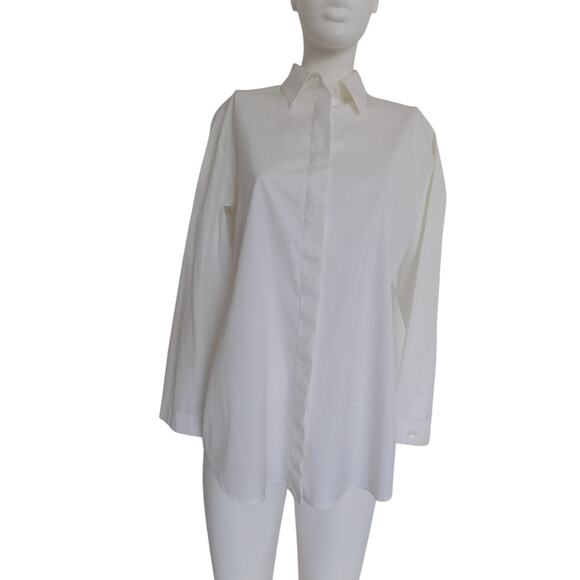 Prada blouse cream long sleeve size 46 Italy XL USA - Picture 1 of 8